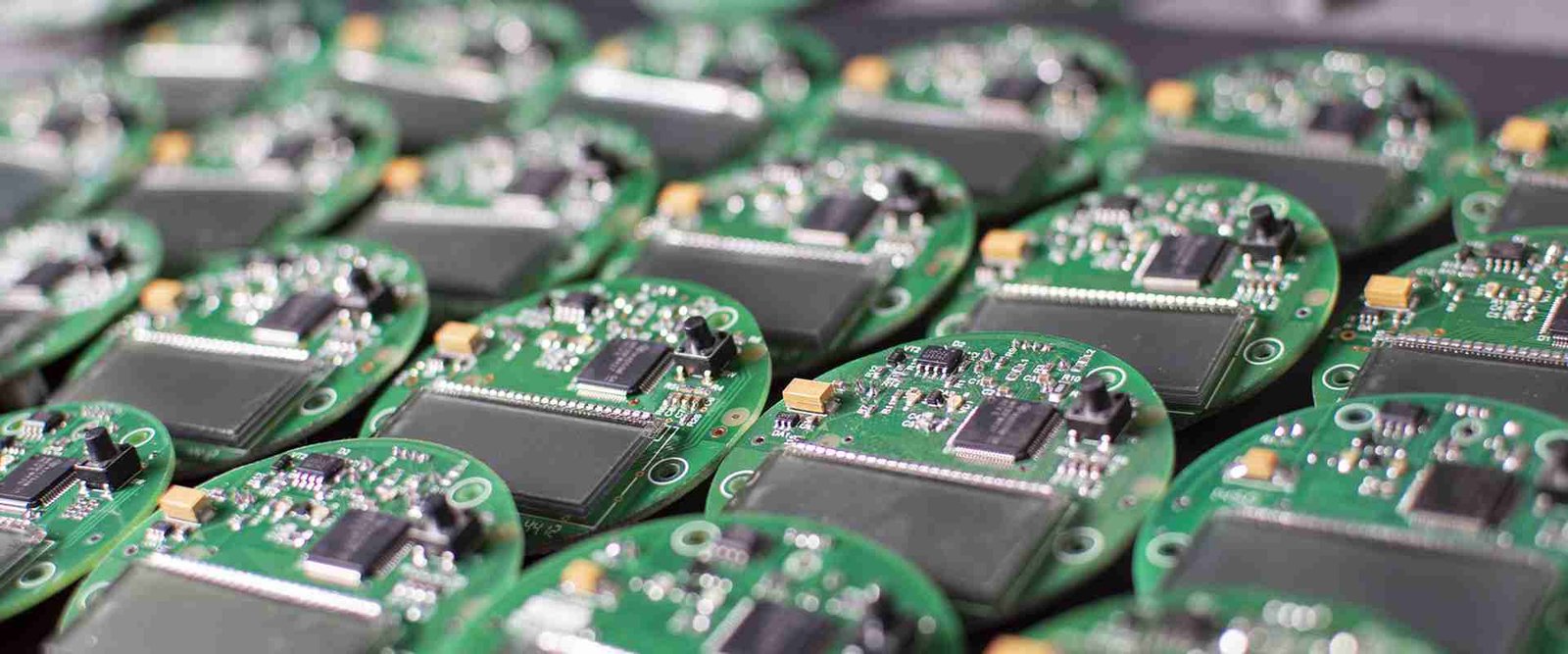Small-batch PCB assemblies | GlobalWellPCB Several similar populated circuit-board assemblies arranged together